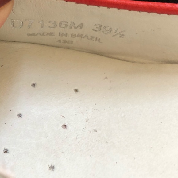 GEOX RESPIRA Red Leather Flats SZ 39 1/2 - Picture 6 of 7